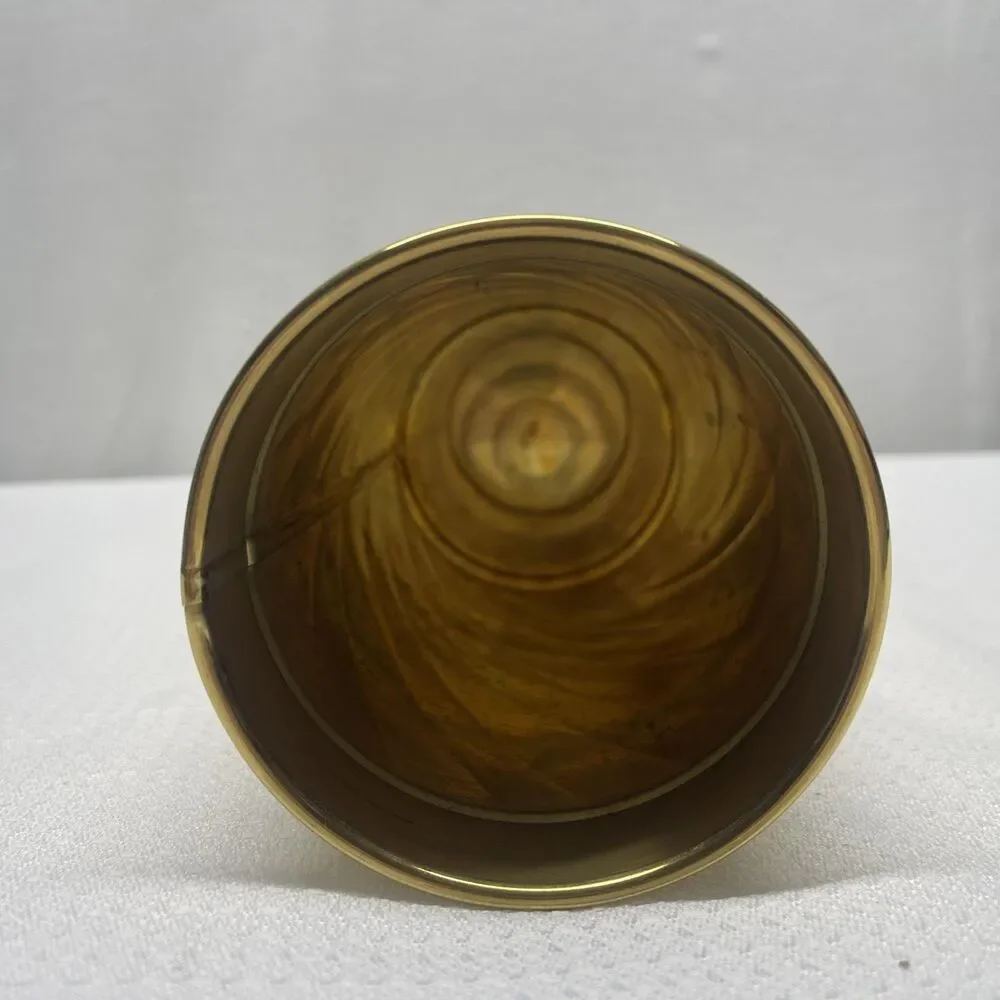 Vintage Solid Brass Vase Bristol Lacquer Finish 8.25 x 3.75 USA Utensils Flowers
